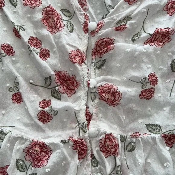 Button up floral blouse - Picture 5 of 6
